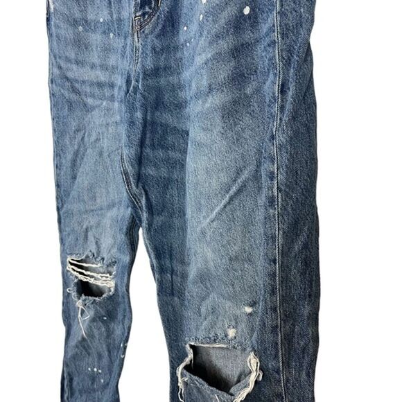 American Eagle Women's 90s Boyfriend Distressed Blue Jeans High Rise Zip Fly 10 - Picture 9 of 16